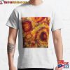 Geode Tie Dye Style Image Red Yellow Oranges Classic T-Shirt Sweatshirt Hoodie