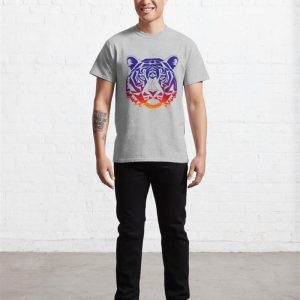 Geometric Tiger Face Classic T Shirt Unisex 3