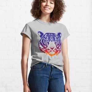 Geometric Tiger Face Classic T Shirt Unisex 4