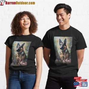 German Shepherd Impressionist Painting Classic T-Shirt Unisex Sweatshirt