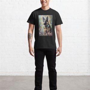 German Shepherd Impressionist Painting Classic T Shirt Unisex Sweatshirt 3