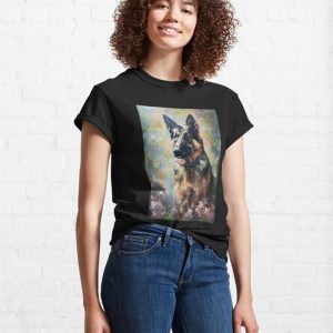 German Shepherd Impressionist Painting Classic T Shirt Unisex Sweatshirt 4