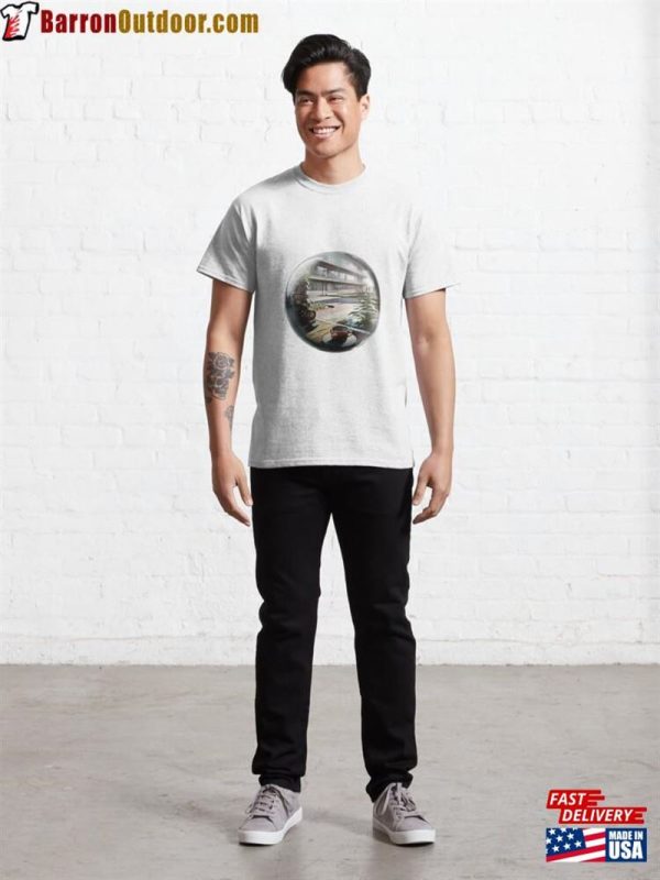 Glass Ball With Morning Cafe Classic T-Shirt