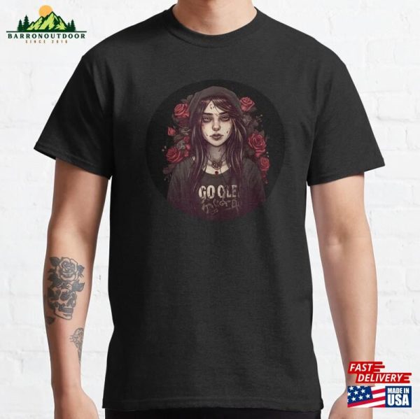 Gothic Anime Girl Horror Can Be Cute Classic T-Shirt Unisex