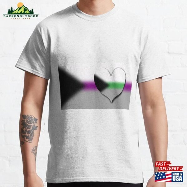 Gradient Demisexual Demiromantic Pride Flag Classic T-Shirt Unisex Hoodie