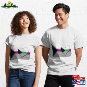 Gradient Demisexual Demiromantic Pride Flag Classic T-Shirt Unisex Hoodie