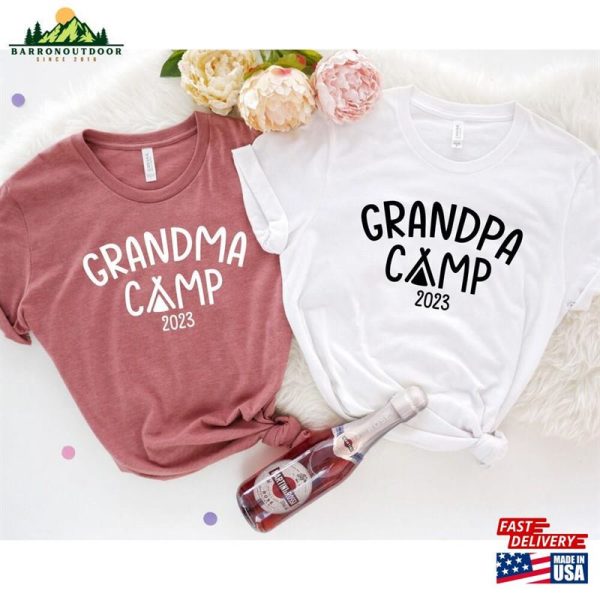 Grandpa Camp Shirt Grandma Camping Classic Hoodie