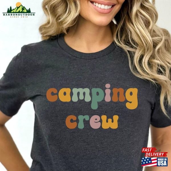 Groovy Camping Crew Shirt Adventure Lover T-Shirt Cute Camp Life Crewneck Hoodie