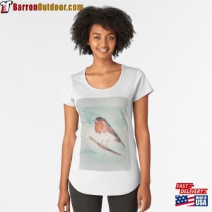 Hand Painted Robin Premium Scoop T-Shirt Hoodie Sweatshirt