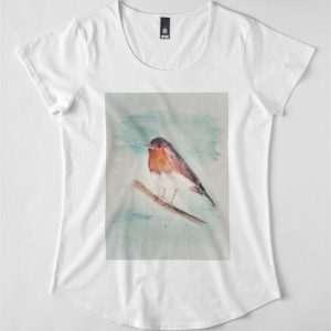 Hand Painted Robin Premium Scoop T Shirt Hoodie Sweatshirt 3