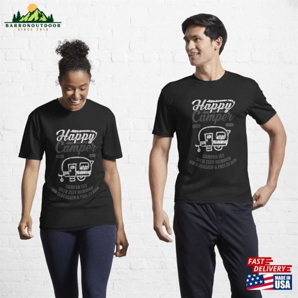 Happy Camper Camping Active T-Shirt Hoodie Classic