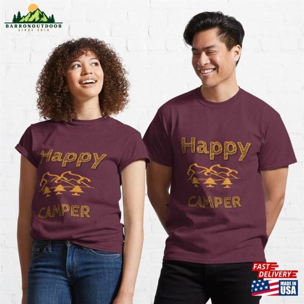 Happy Camper Camping T-Shirt Unisex Classic