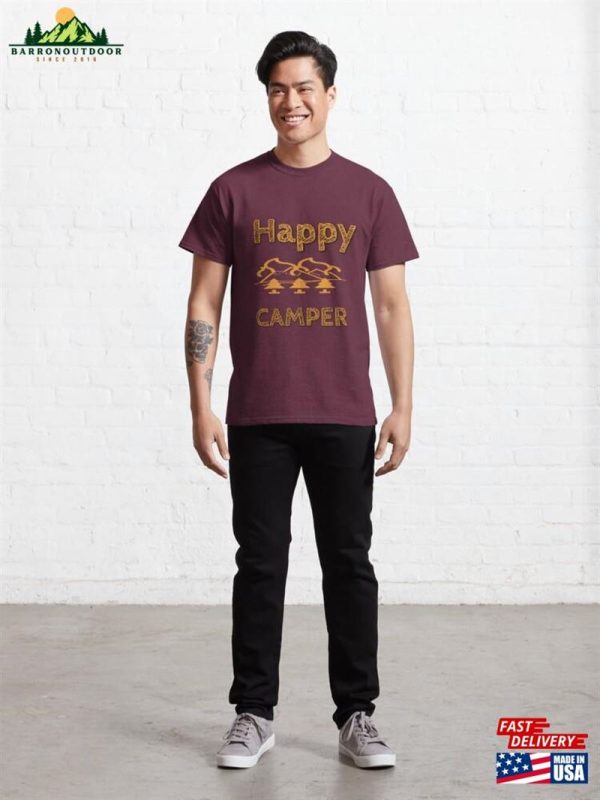 Happy Camper Camping T-Shirt Unisex Classic