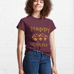 Happy Camper Camping T Shirt Unisex Classic 4