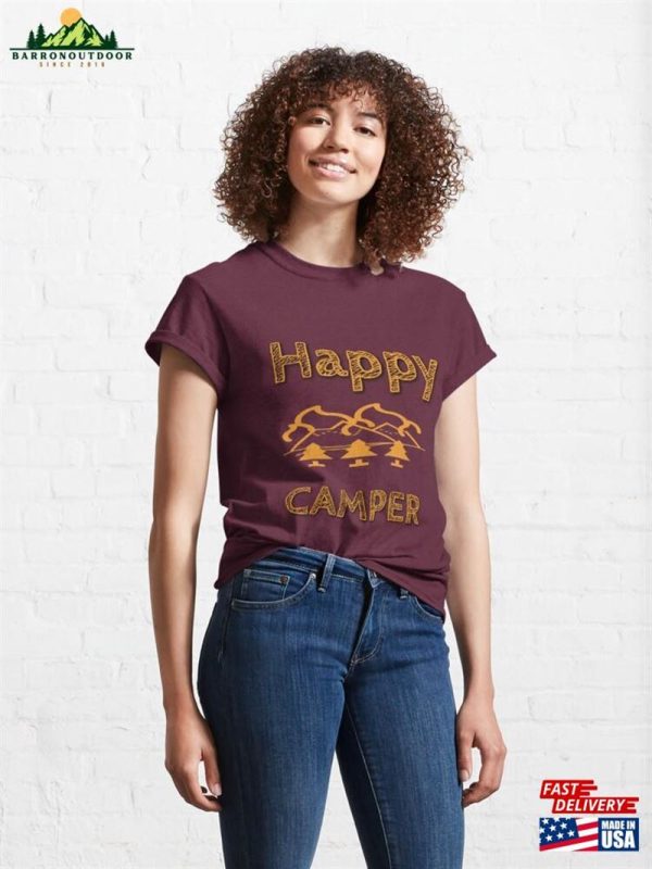 Happy Camper Camping T-Shirt Unisex Classic