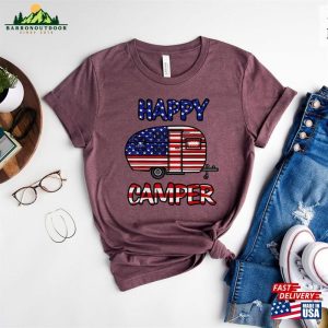 Happy Camper Shirt Funny Camping Tee Lover Unisex T Shirt 4