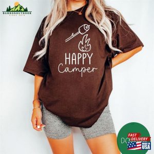 Happy Camper Shirts Outdoor Tees For Her Wanderlust T Shirt Unisex Sweatshirt 3