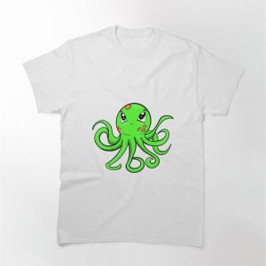 Happy Green Octopus Classic T-Shirt Sweatshirt