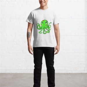 Happy Green Octopus Classic T Shirt Sweatshirt 4