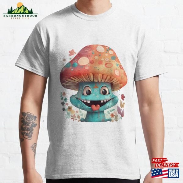 Happy Grinning Shroom Buddy Classic T-Shirt Unisex