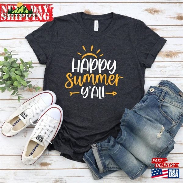 Happy Summer Y’all Shirt Family Vacation Shirts Hoodie Classic