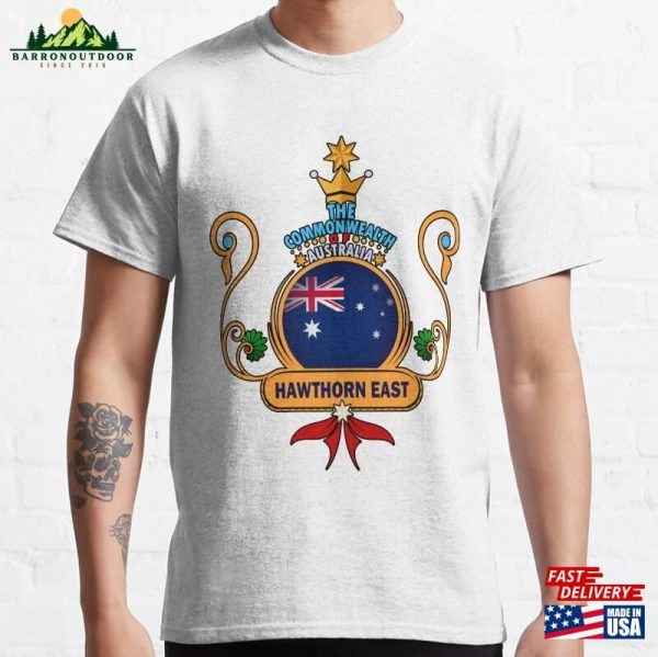 Hawthorn East Suburb Pride Golden Australian Flag Souvenir Classic T-Shirt Sweatshirt