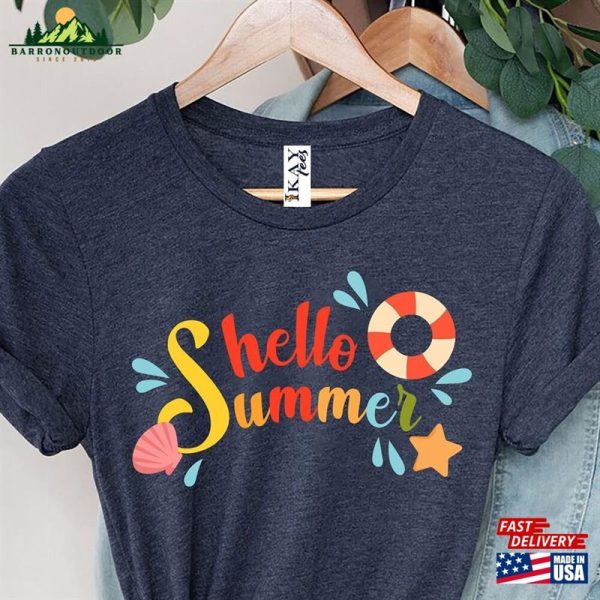 Hello Summer Shirt Family Beach Shirts Vacation Unisex T-Shirt