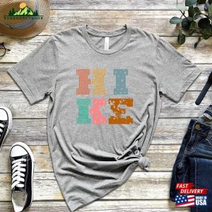 Hiking T Shirt Cool Graphical Wander And Camp Shirt Big Letter Hoodie 4