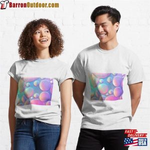 Holographic Neon Bubbles Wallpaper Background Gradient Classic T-Shirt Sweatshirt