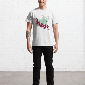 Hummingbird And Red Flower Classic T-Shirt Sweatshirt Unisex