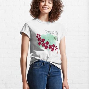 Hummingbird And Red Flower Classic T Shirt Sweatshirt Unisex 3