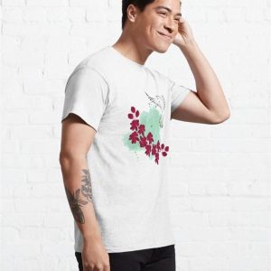 Hummingbird And Red Flower Classic T Shirt Sweatshirt Unisex 4