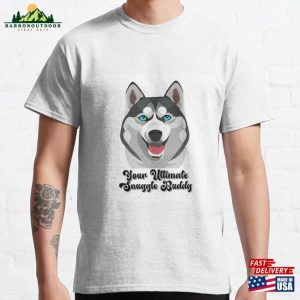 Husky Love Adorable Artwork For Snuggle Enthusiasts And Animal Lovers Classic T-Shirt Hoodie Sweatshirt