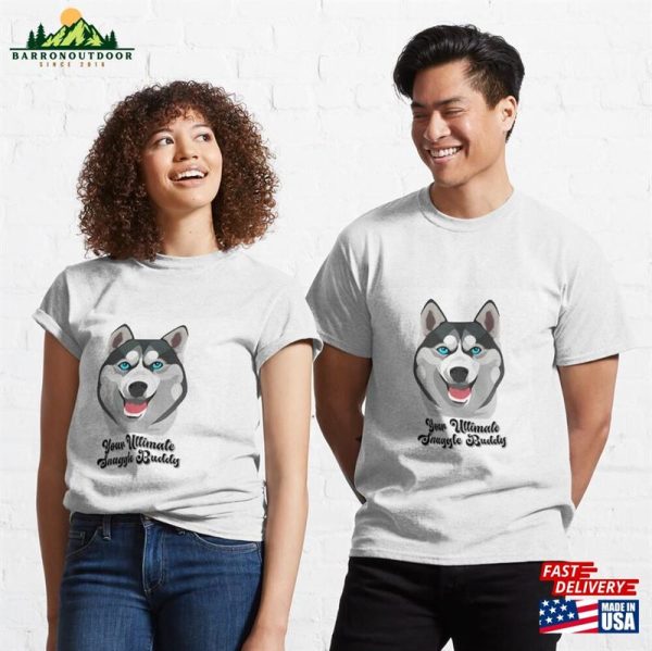 Husky Love Adorable Artwork For Snuggle Enthusiasts And Animal Lovers Classic T-Shirt Hoodie Sweatshirt