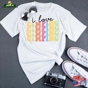 I Love Camping Tee For Couples Tshirt Family T Shirt Unisex Sweatshirt