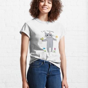 I Spy Happiness Gray Tubby Cat Classic T Shirt Hoodie 4