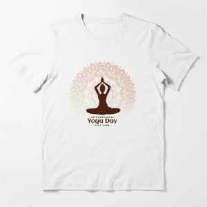 International Day Of Yoga World Posture With Mandala Poster Design Essential T-Shirt Classic