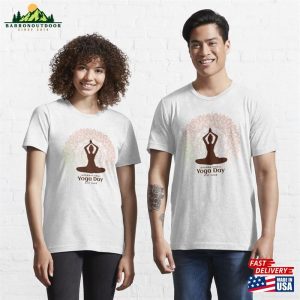 International Day Of Yoga World Posture With Mandala Poster Design Essential T Shirt Classic 3