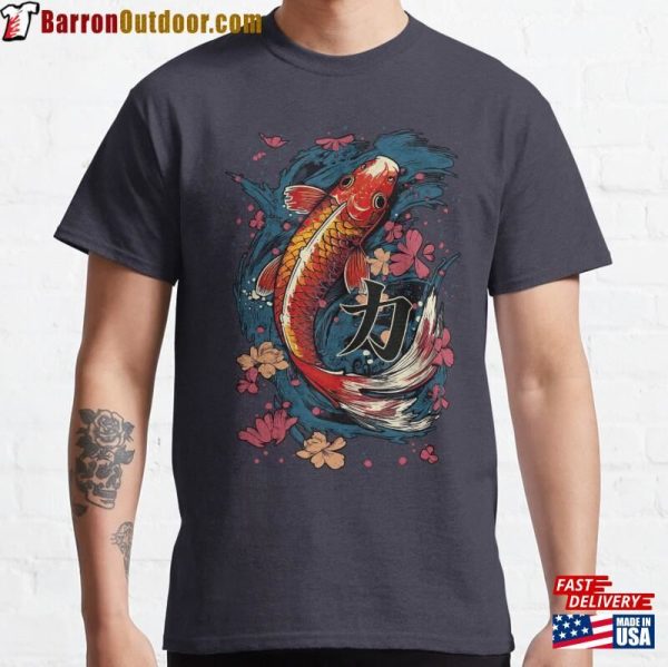 Japanese Kanji Koi Fish Strength Classic T-Shirt Sweatshirt