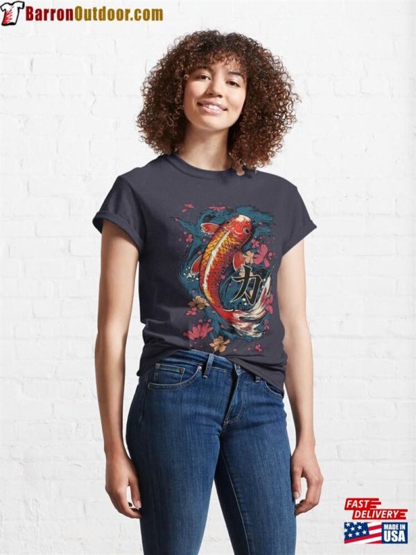 Japanese Kanji Koi Fish Strength Classic T-Shirt Sweatshirt