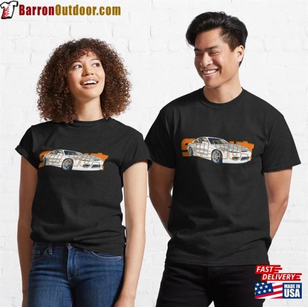 Jdm Silver Nissan Silvia S15 Driftcar With Cool Orange Text Classic T-Shirt Unisex Hoodie