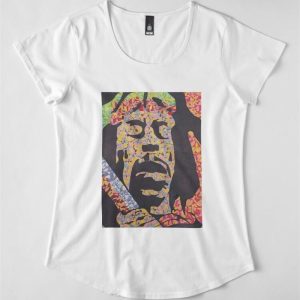 Jimi Multi Coloured Premium Scoop T Shirt Unisex Classic 3