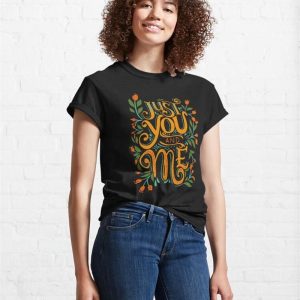 Just You And Me Minimalist Design Classic T Shirt Unisex 4