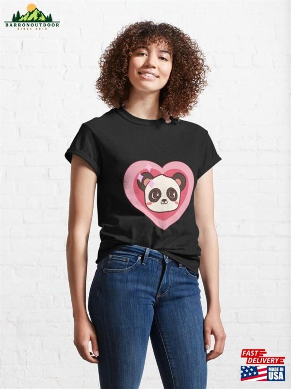 Kawaii Heart Panda Classic T-Shirt