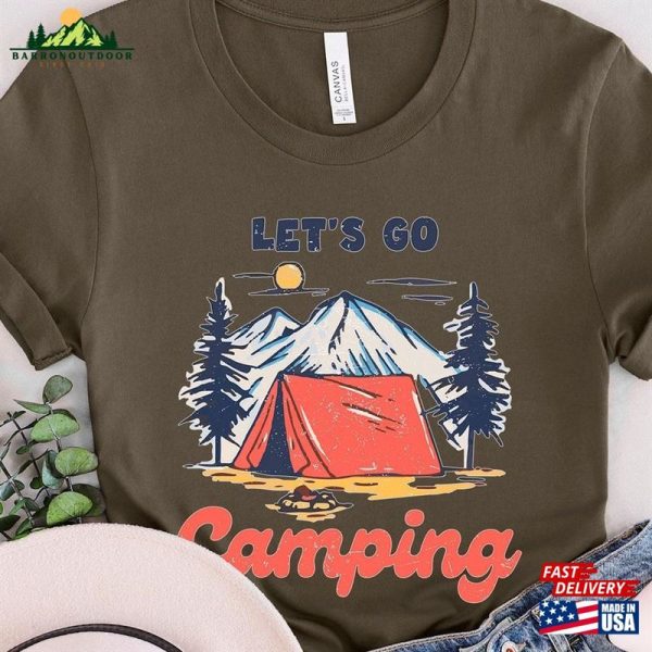 Let’s Go Camping T-Shirt Family Summer Trip 2023 Tee Shirt Hoodie Classic