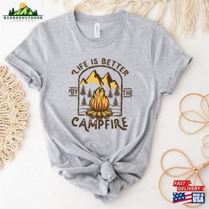 Life Is Better Campfire Shirt Vintage Adventure Classic Hoodie 4