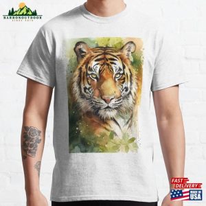 Majestic Watercolor Tiger Painting Classic T-Shirt Sweatshirt