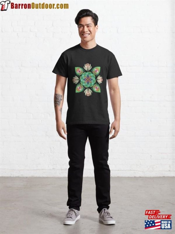 Mandala Flowers Beautiful Colors Classic T-Shirt Unisex