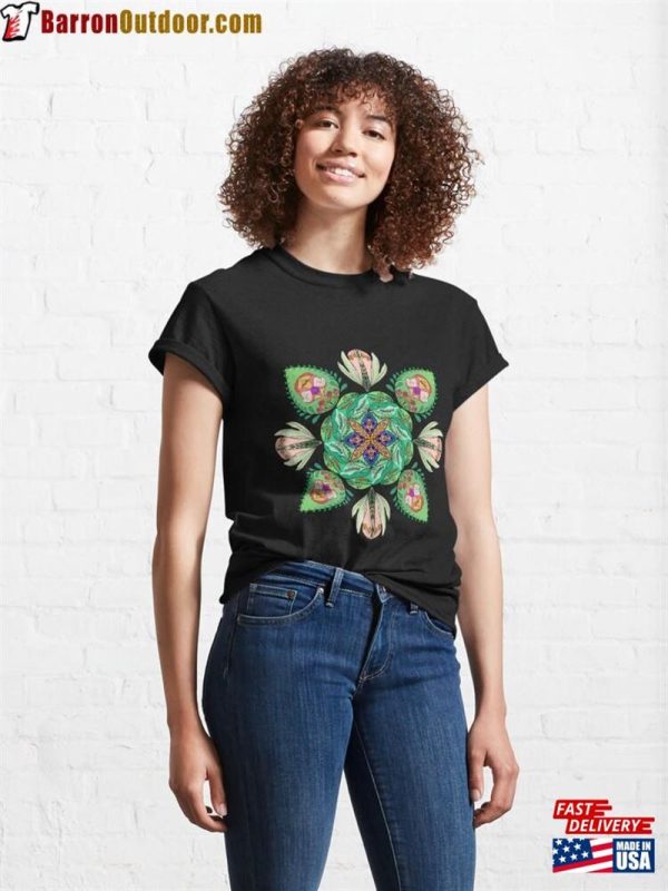 Mandala Flowers Beautiful Colors Classic T-Shirt Unisex