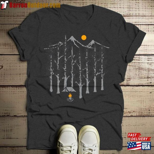 Men’s Camping T-Shirt Hipster Shirts Forest Nature Shirt Woods Tshirt Tee Classic Unisex